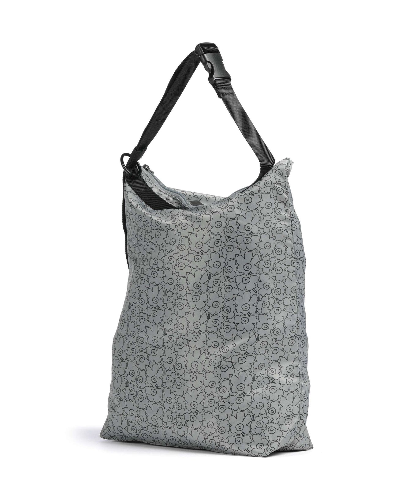 Marimekko Unikko Piirto Neat M Hobo bag grey/black