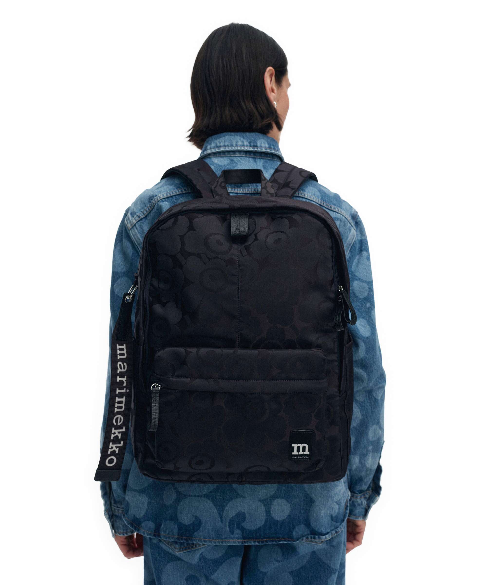 Marimekko Zip Top Unikko Backpack blue/dark blue