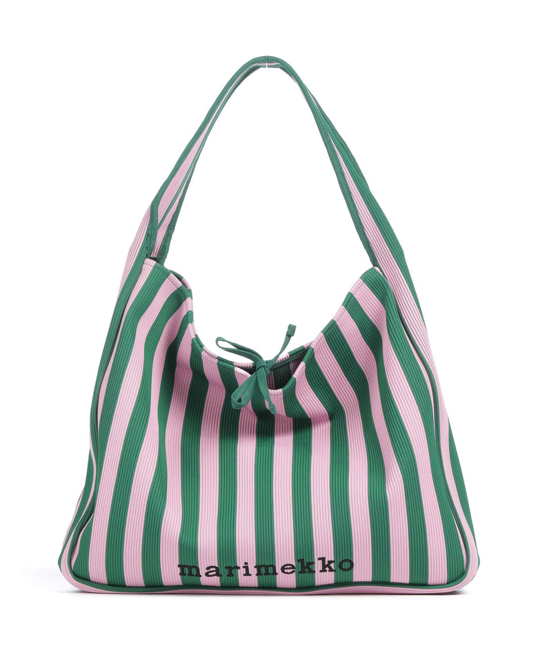 Marimekko Knitted Merirosvo Hobo bag pink/dark green