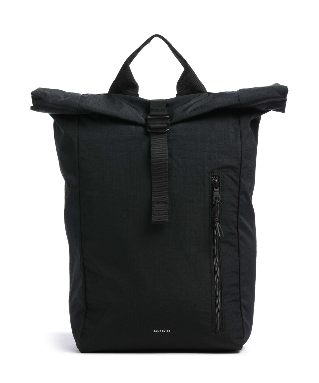 Sandqvist Grid Rolltop backpack black
