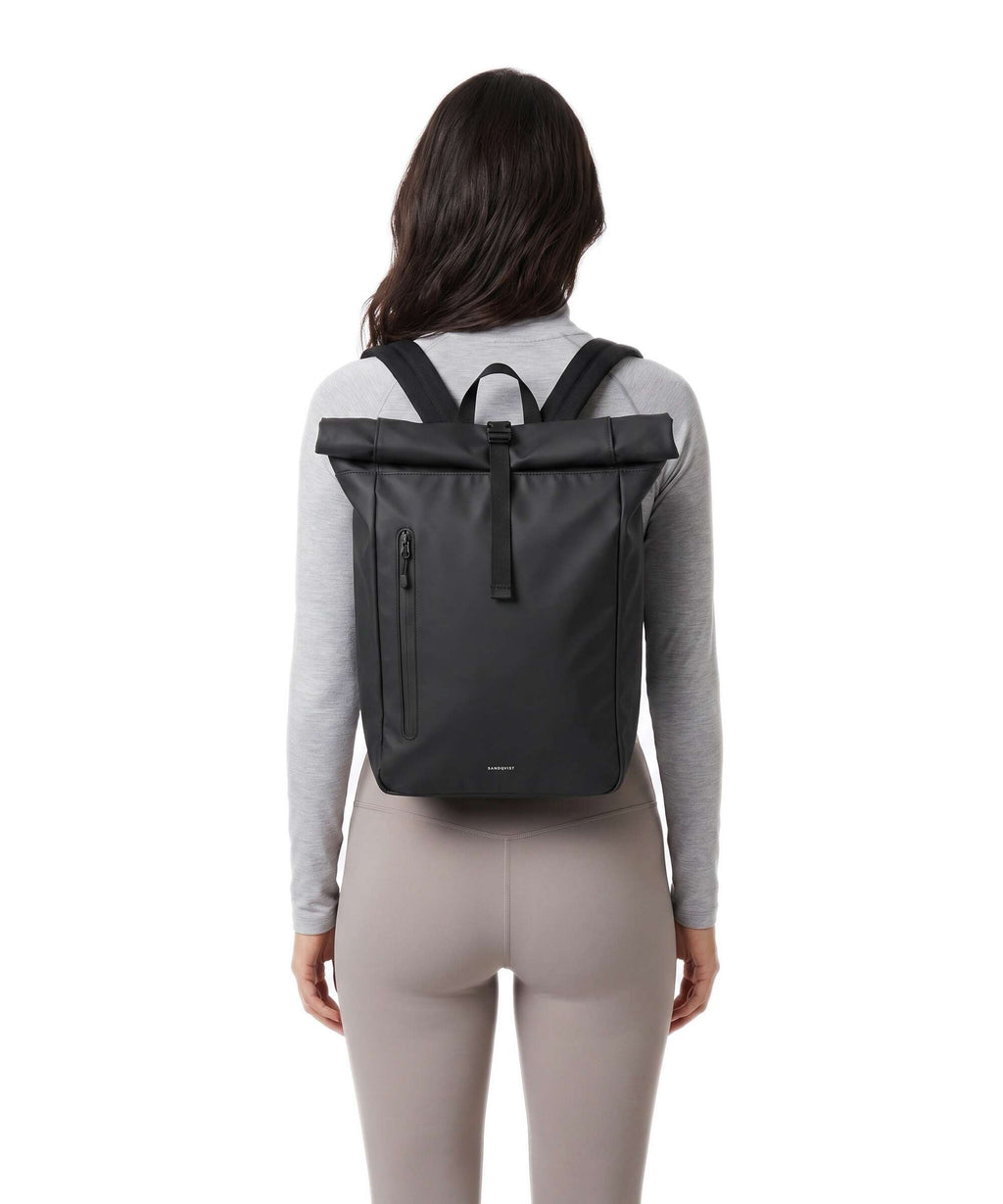 Sandqvist Stream Rolltop backpack black