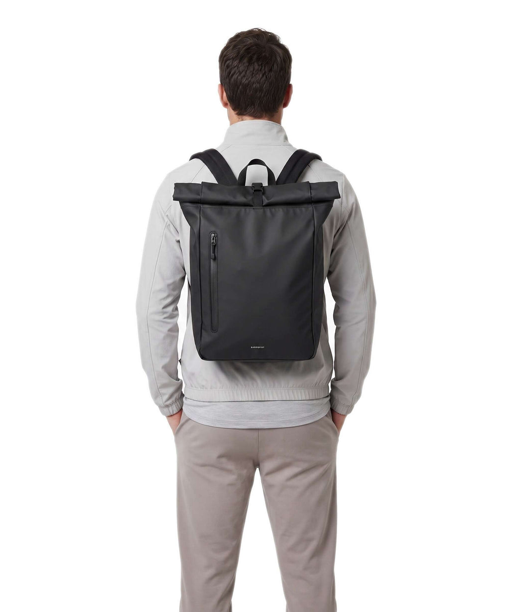 Sandqvist Stream Rolltop backpack black