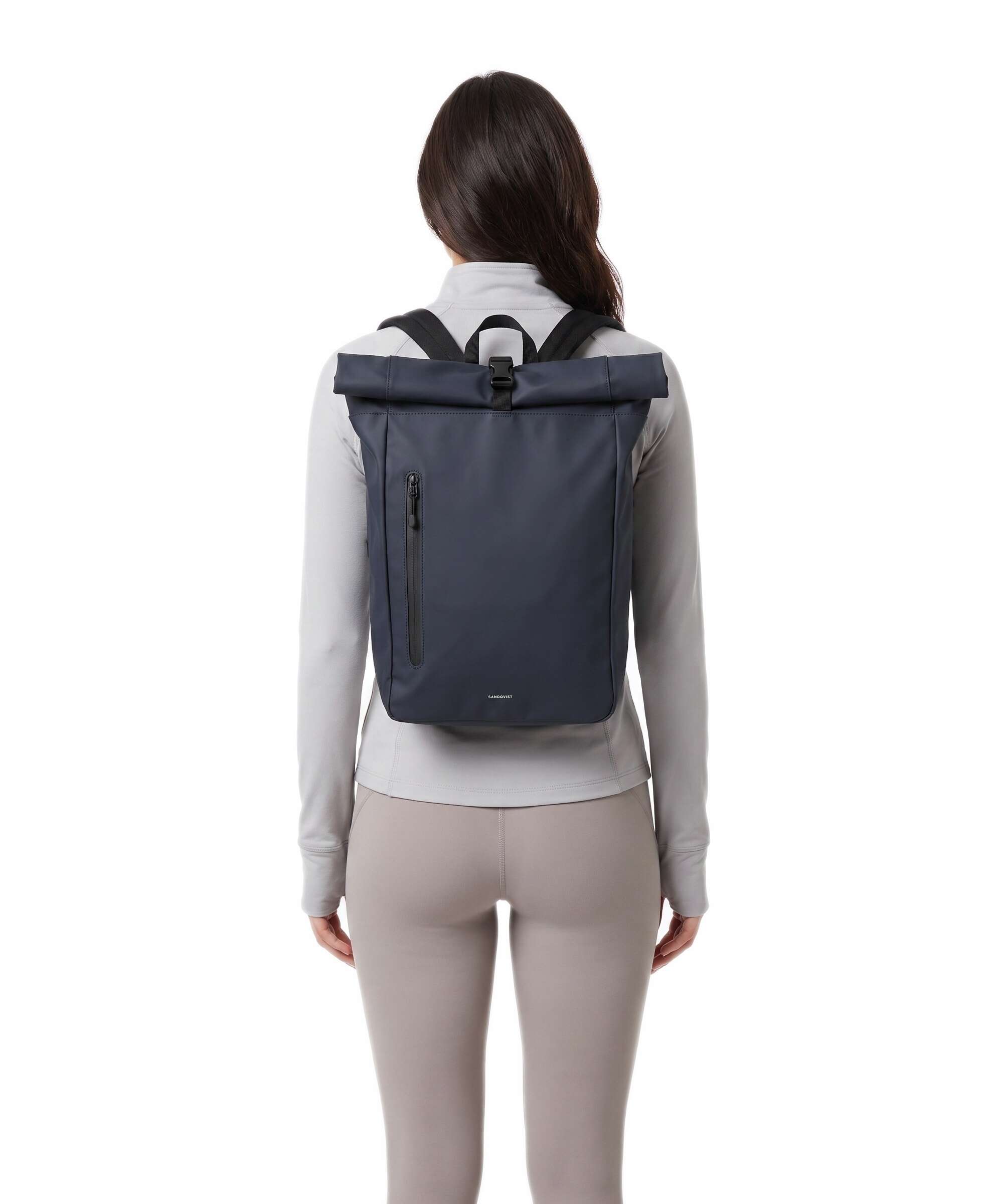 Sandqvist Stream Rolltop backpack navy