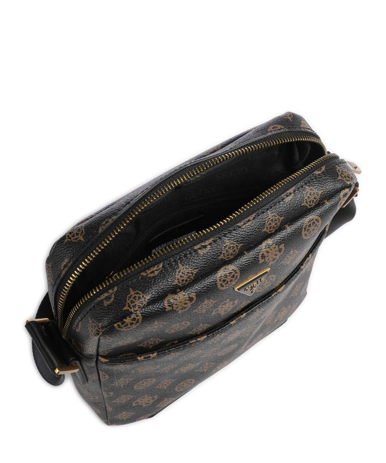 Guess Torino Eco Crossbody bag dark brown/ochre