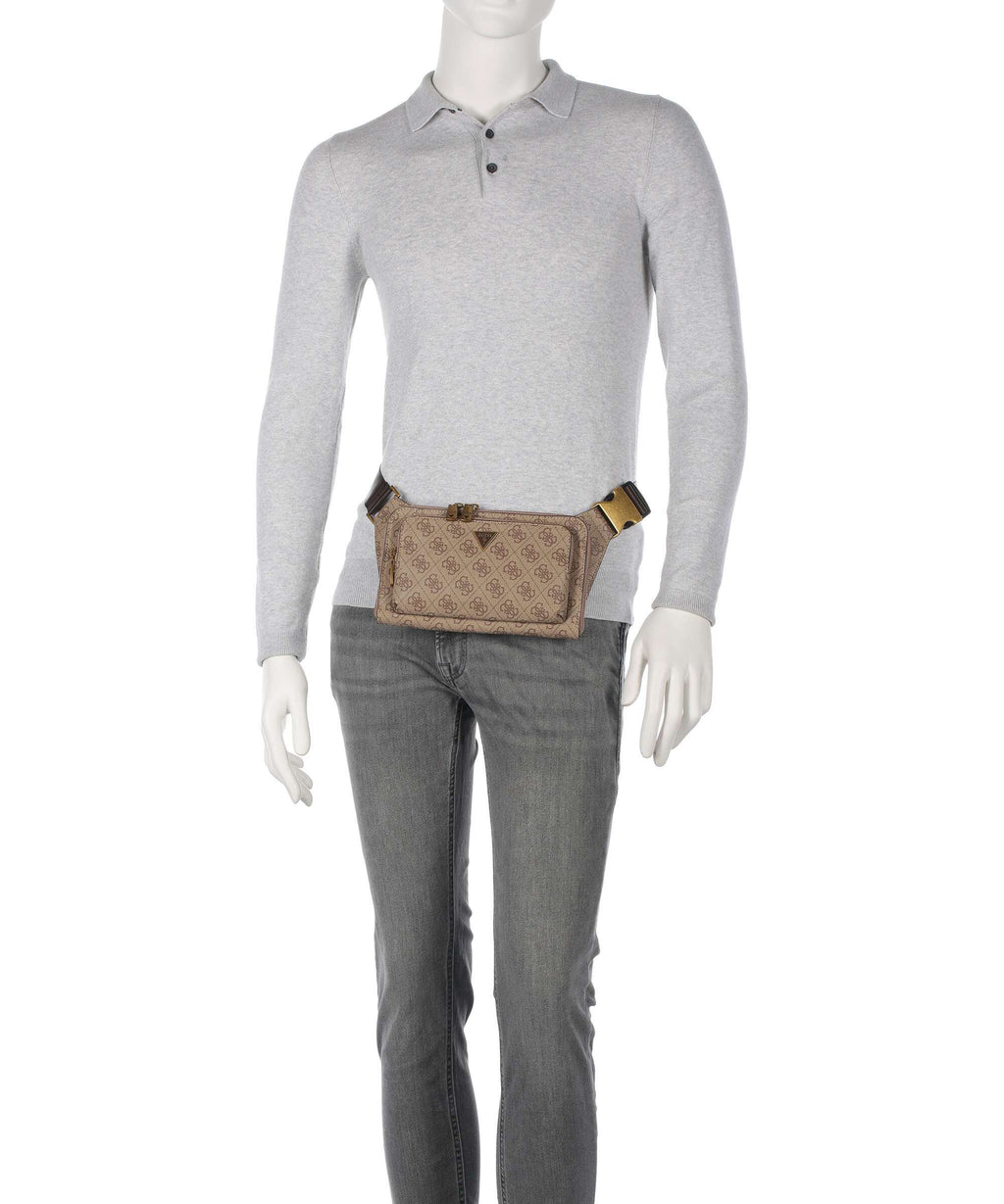 Guess Milano 4G Eco Belt bag beige/brown