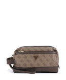 Guess Milano 4G Eco bolsa de higiene beige/brown