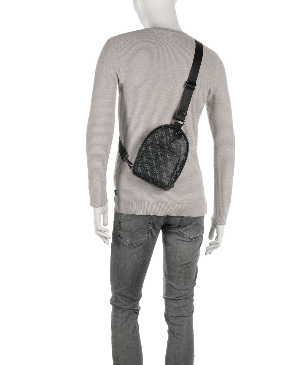 Guess Milano Eco Sling bag dark black