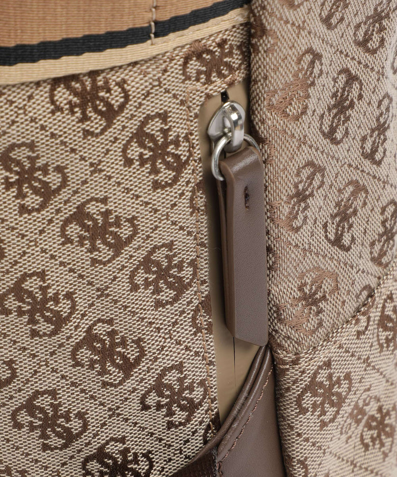 Guess Milano 4G Jacquard Stripe Backpack beige/brown