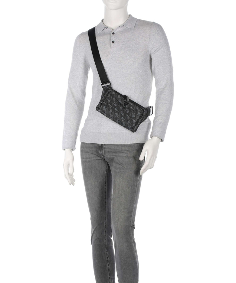 Guess Siena 4G Eco Belt bag dark black