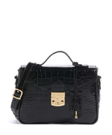 Maison Mollerus Croco Meyrin Bolsa tiracolo classic schwarz