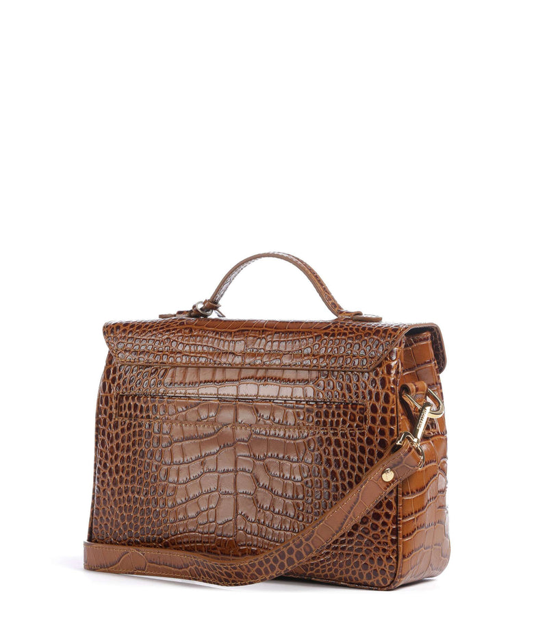 Maison Mollerus Croco Marly Crossbody bag honey braun