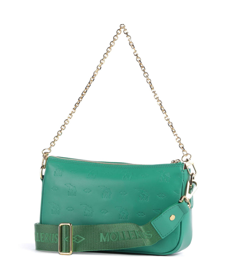 Maison Mollerus Stampato Zell Shoulder bag mint grün