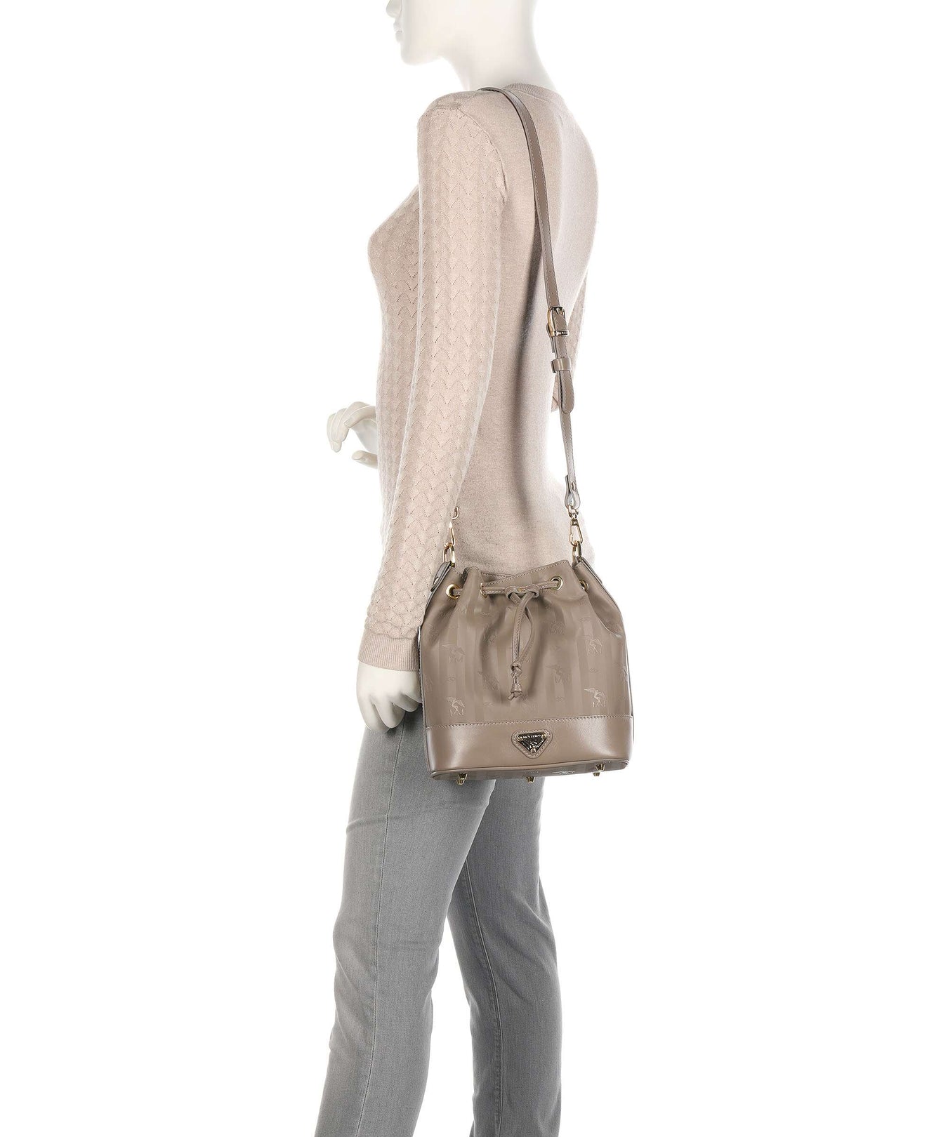Maison Mollerus Vinerus Sion Bucket bag taupe