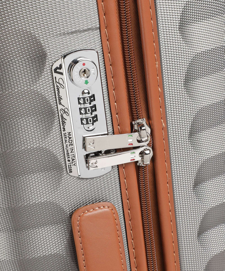 Roncato E-Lite Spinner (4 wheels) titanio/cognac