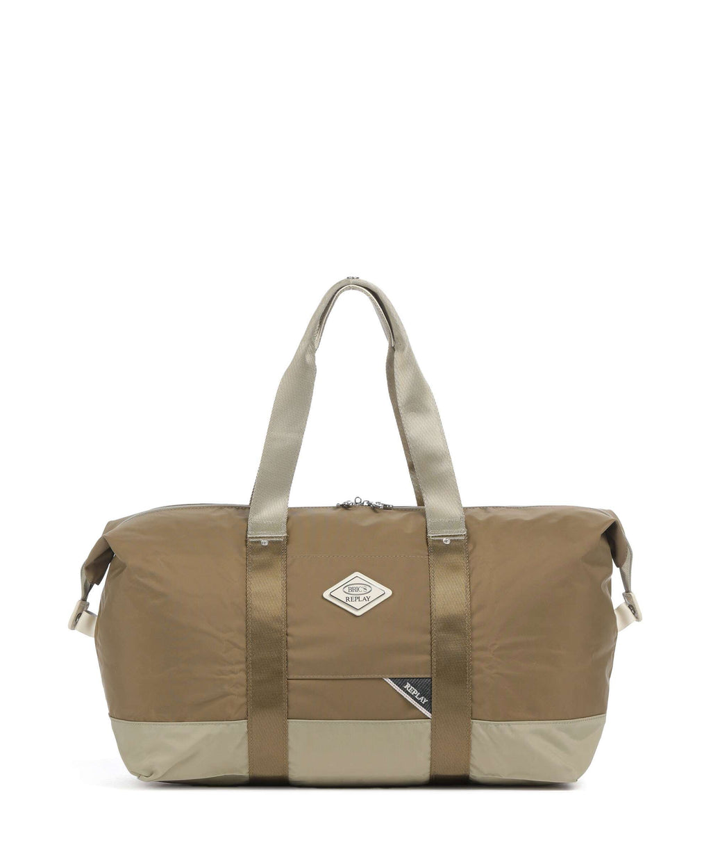 Brics Replay Sand Woo Weekend bag sand wood