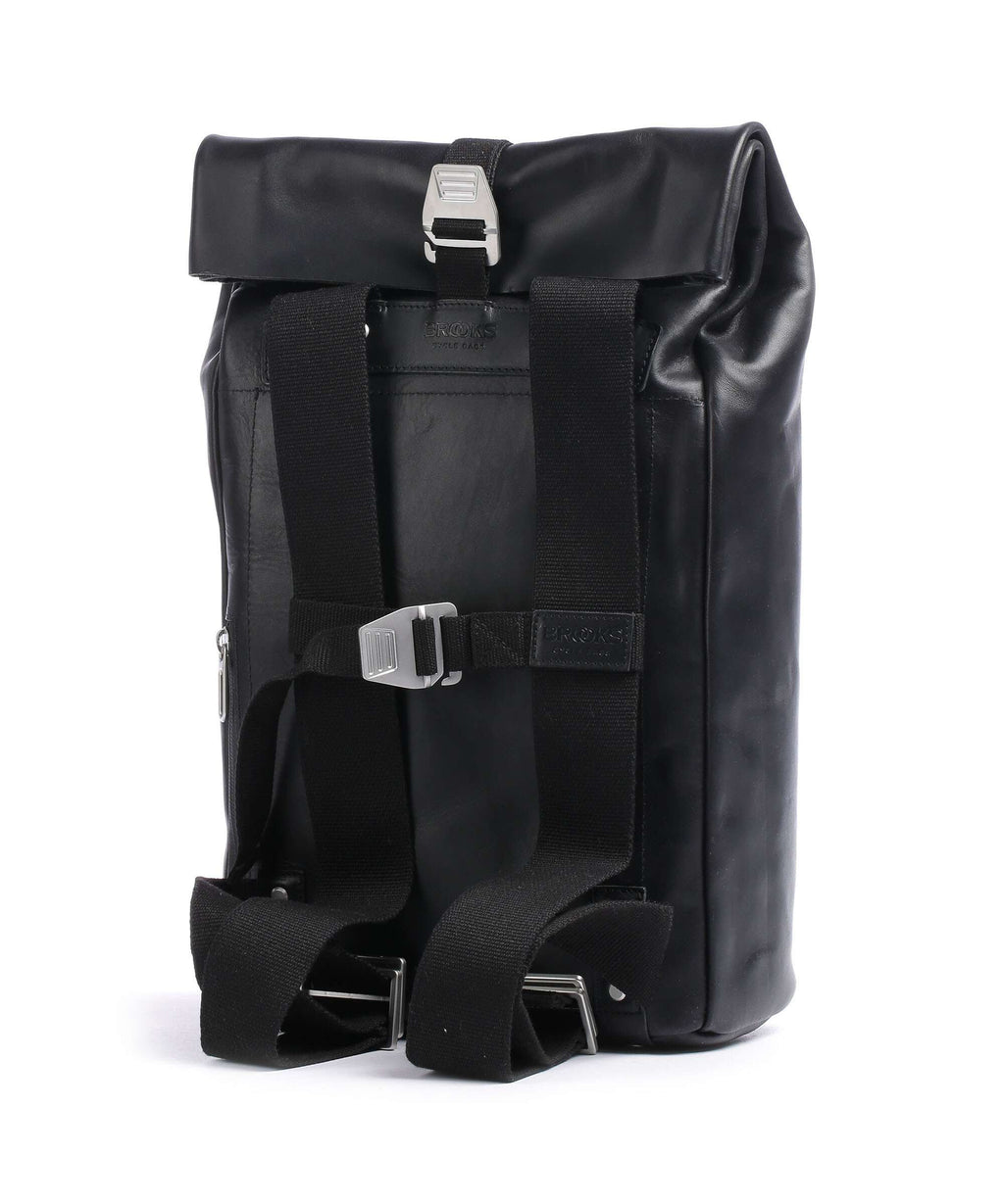 Brooks England Pickwick Leather Small Rolltop backpack black