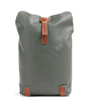 Brooks England Pickwick Cotton Canvas Small Mochila Rolltop sage green/honey details
