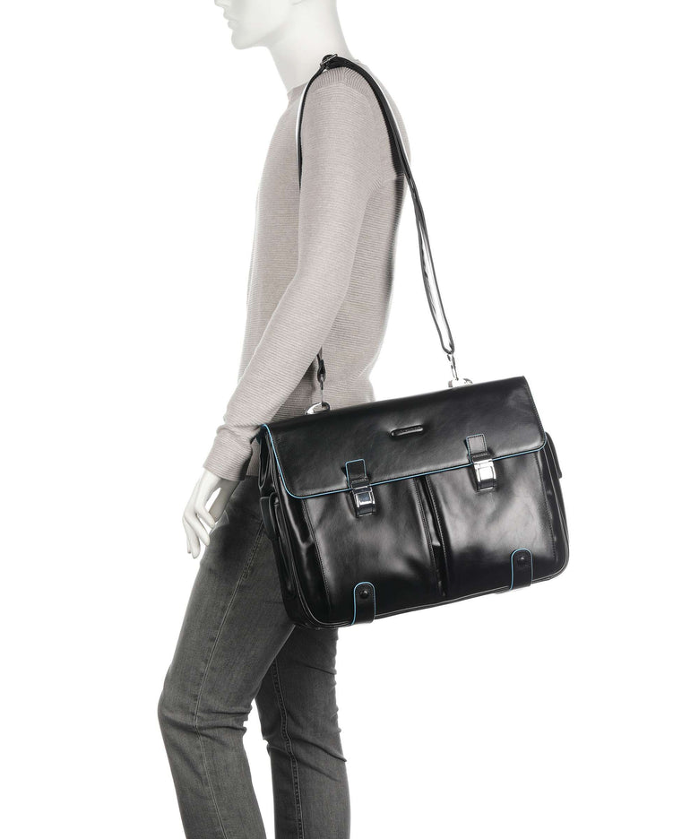 Piquadro Blue Square Briefcase black