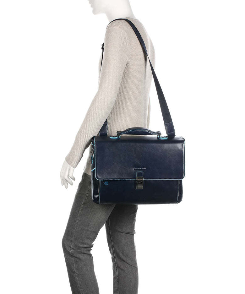 Piquadro Blue Square Briefcase blu