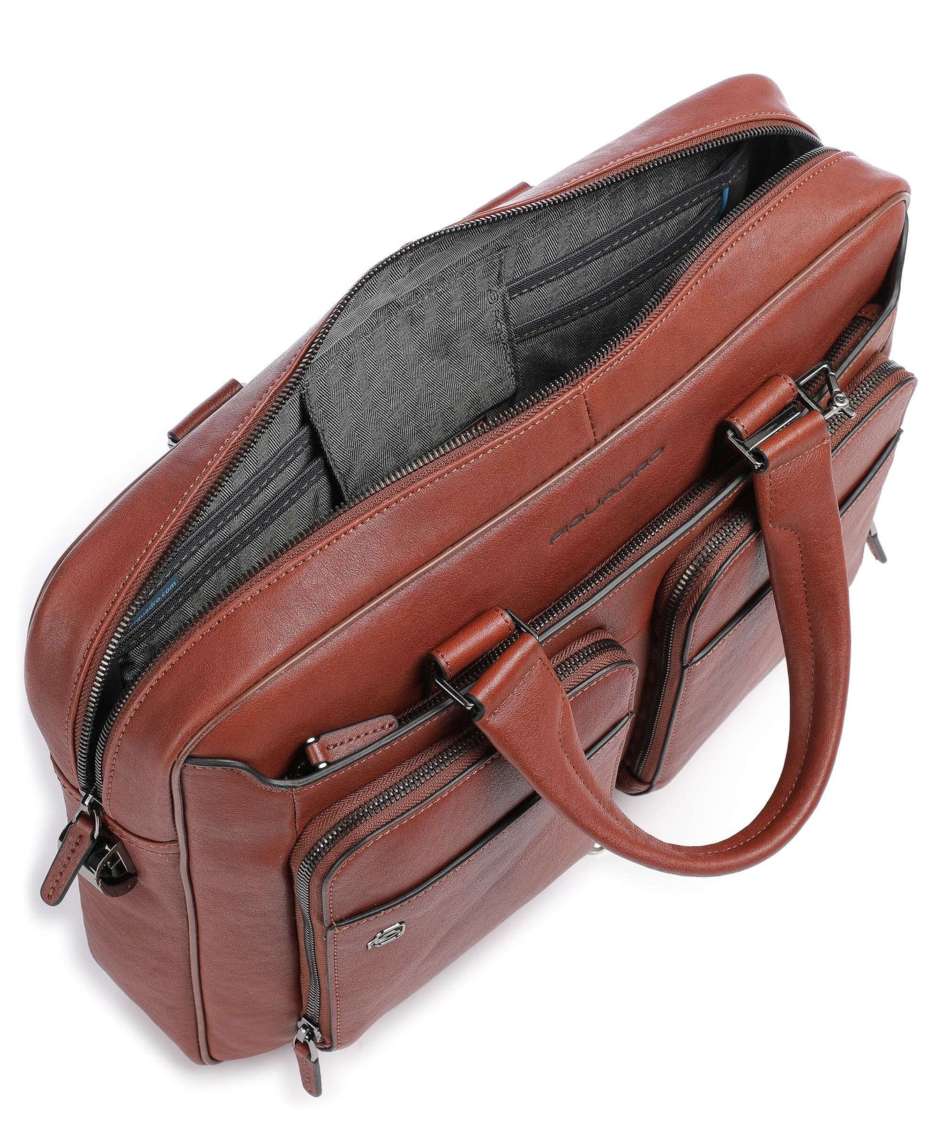 Piquadro Black Square Briefcase cuoio