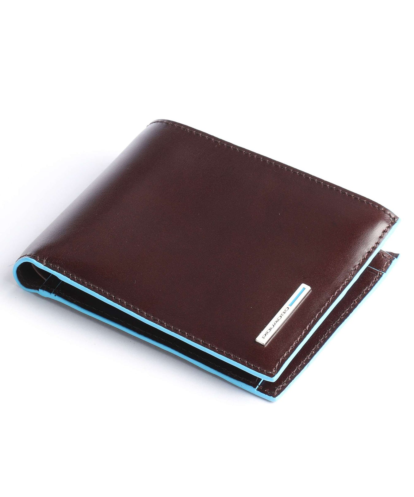 Piquadro Blue Square RFID Wallet mahogany