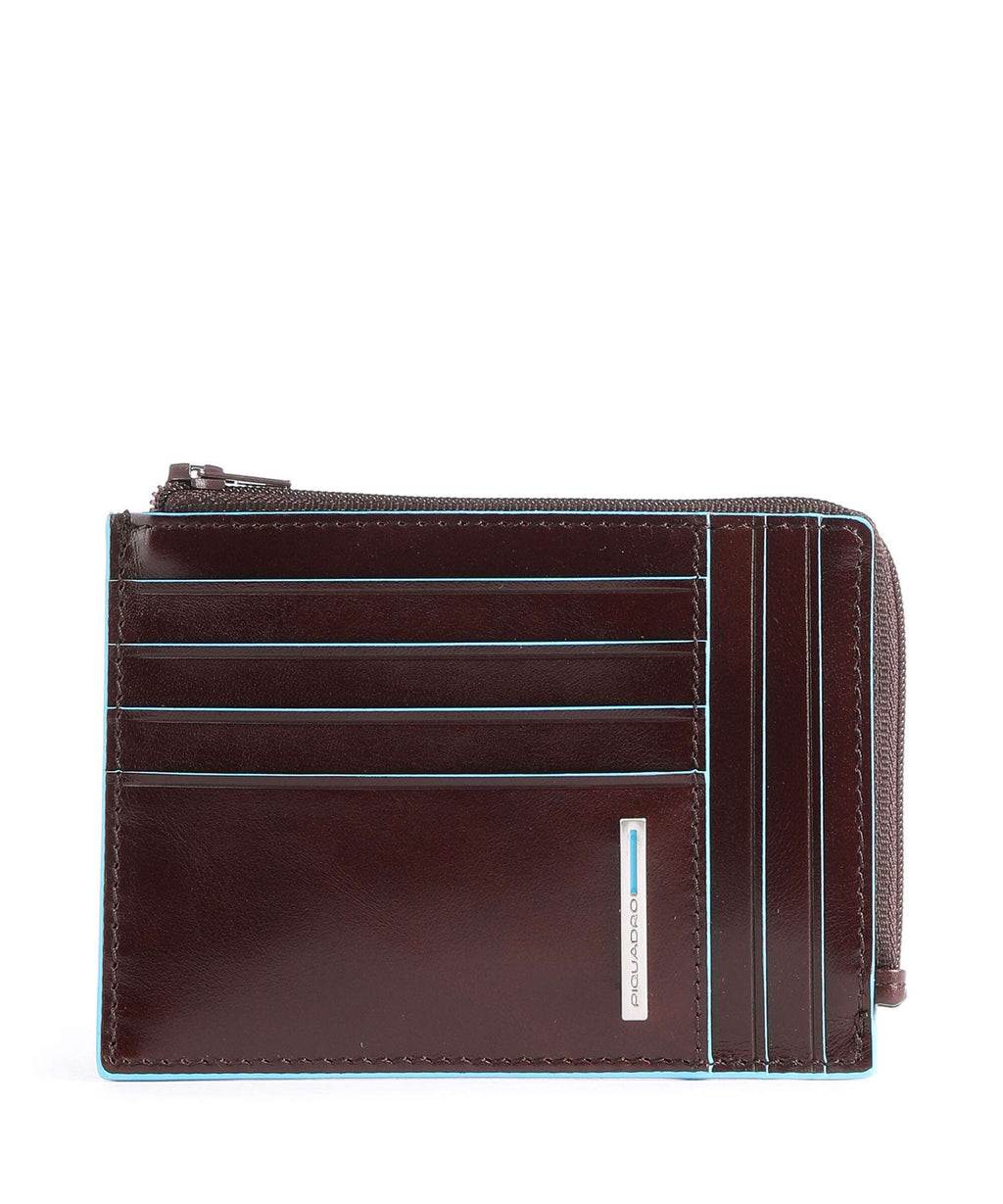 Piquadro Blue Square RFID Credit card holder mahogany
