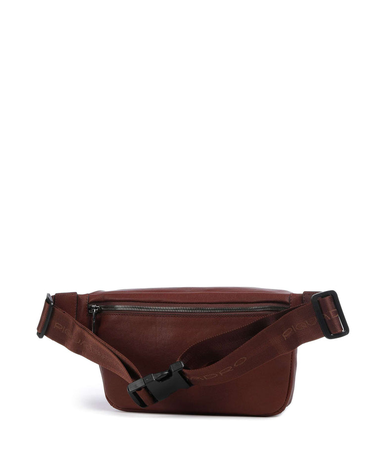 Piquadro Black Square Belt bag tobacco