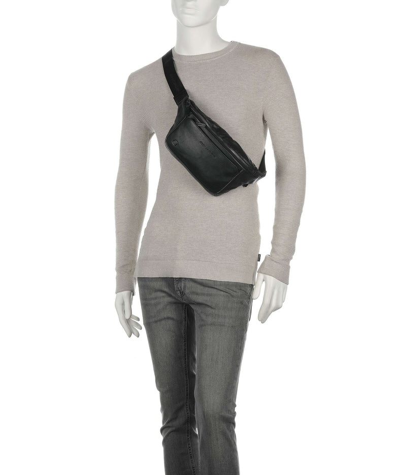 Piquadro Black Square Fanny pack black