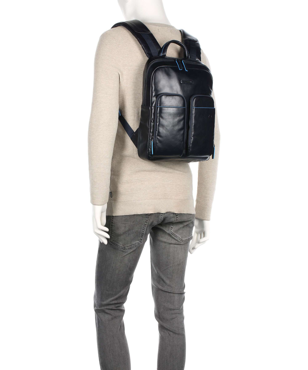 Piquadro Blue Square Revamp Laptop backpack blue