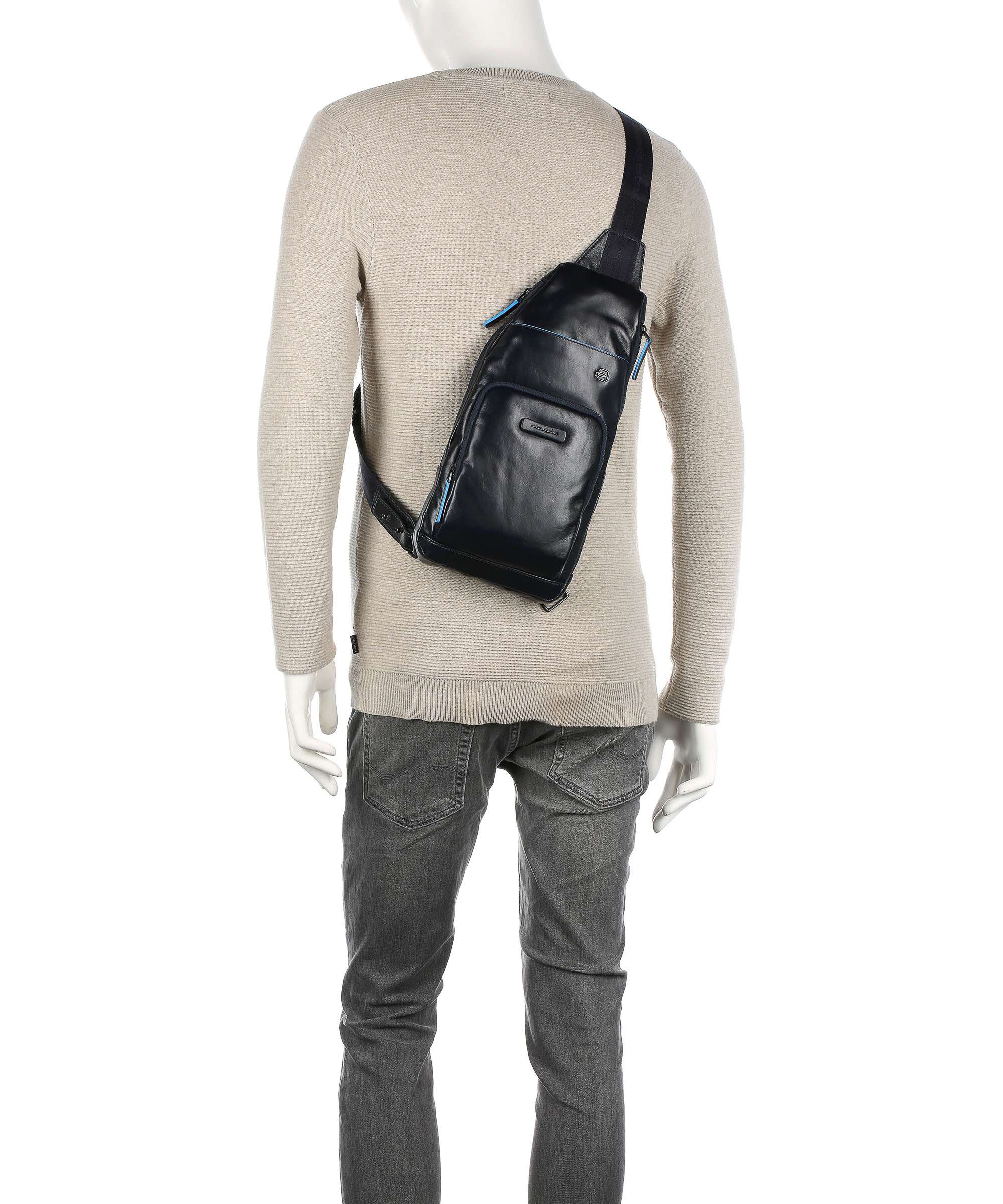 Piquadro Blue Square Revamp Sling bag blue