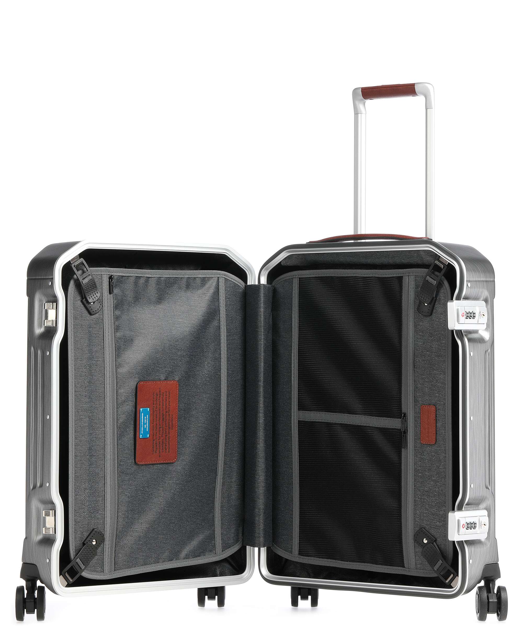 Piquadro PQLM Spinner (4 wheels) black/natural tan