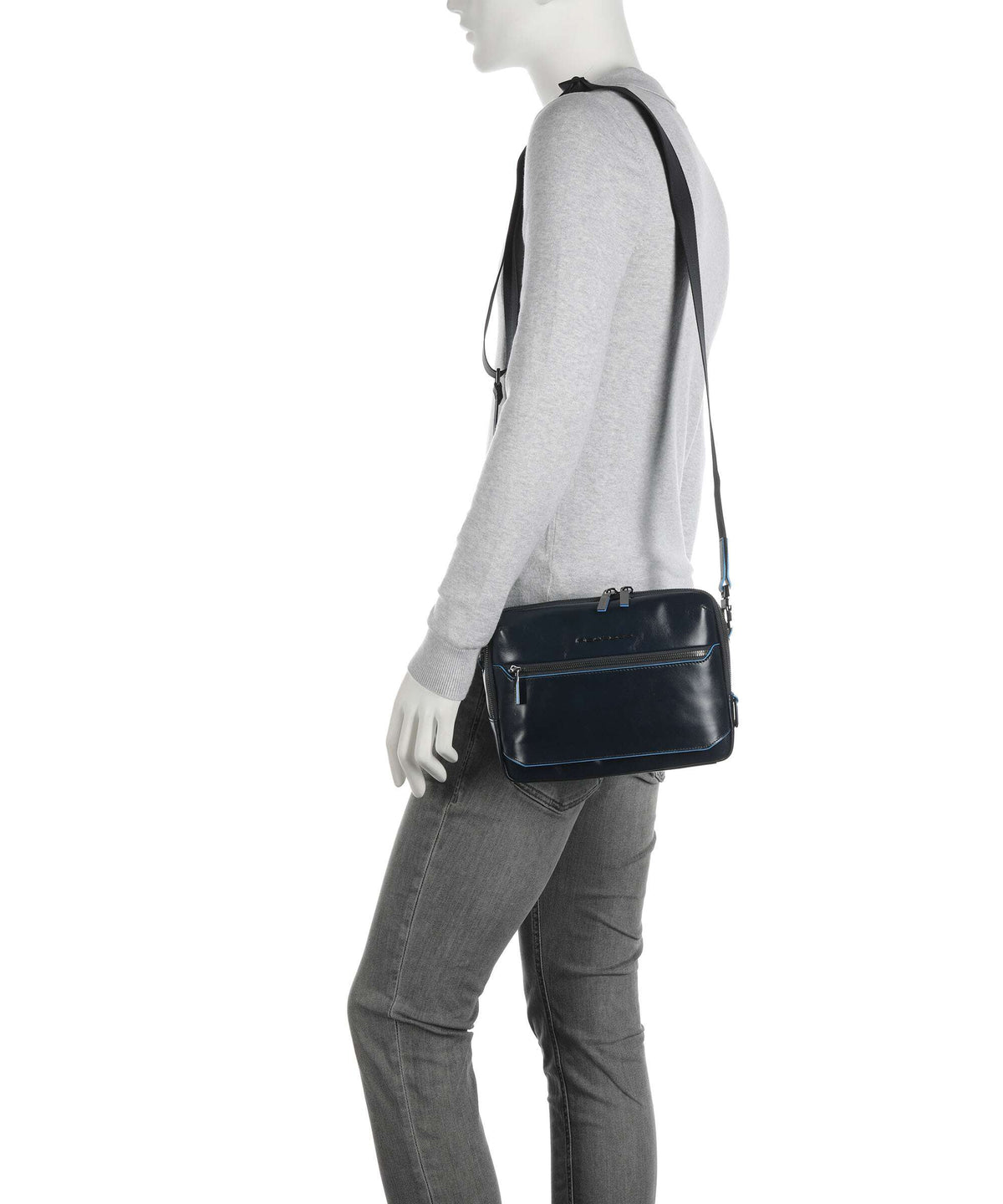 Piquadro Blue Square Crossbody bag blu notte