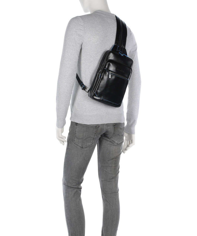 Piquadro Blue Square Sling bag nero