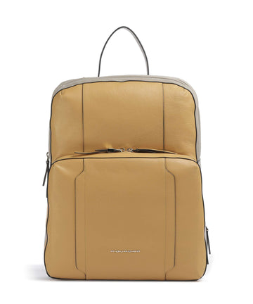 Piquadro Circle Mochila para laptop yellow/beige