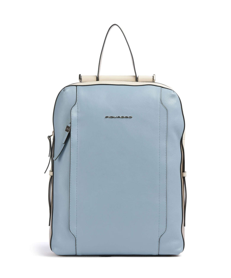 Piquadro Circle Laptop backpack light blue/beige