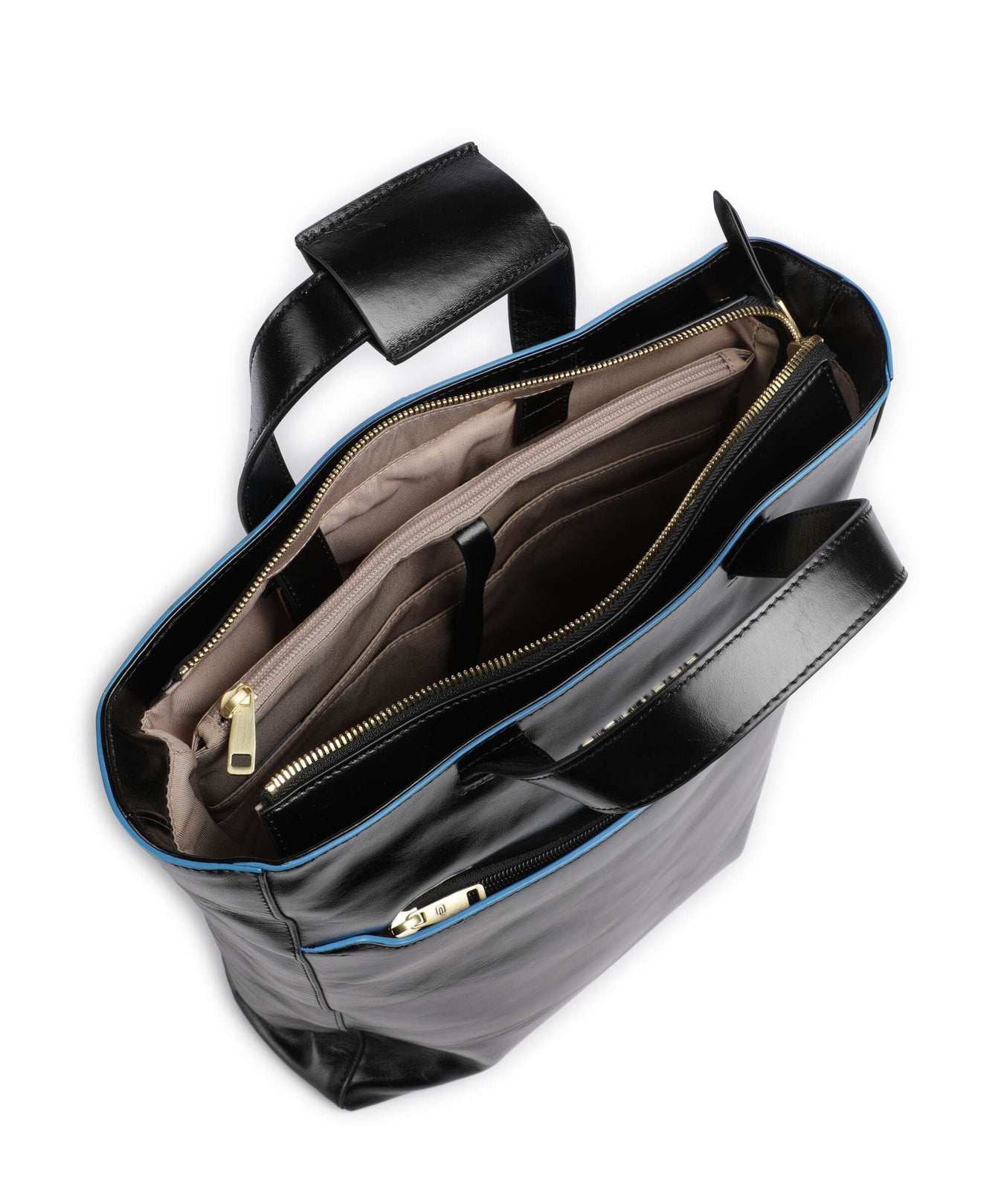 Piquadro Blue Square Hobo bag black