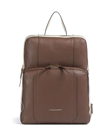 Piquadro Circle Mochila para laptop marrone/beige