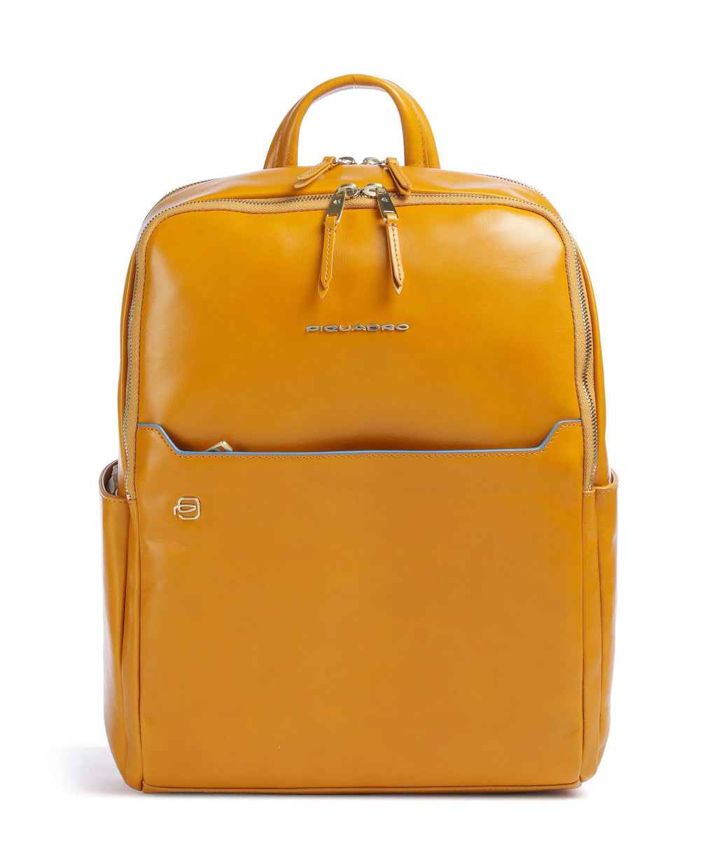 Piquadro Blue Square Backpack mustard