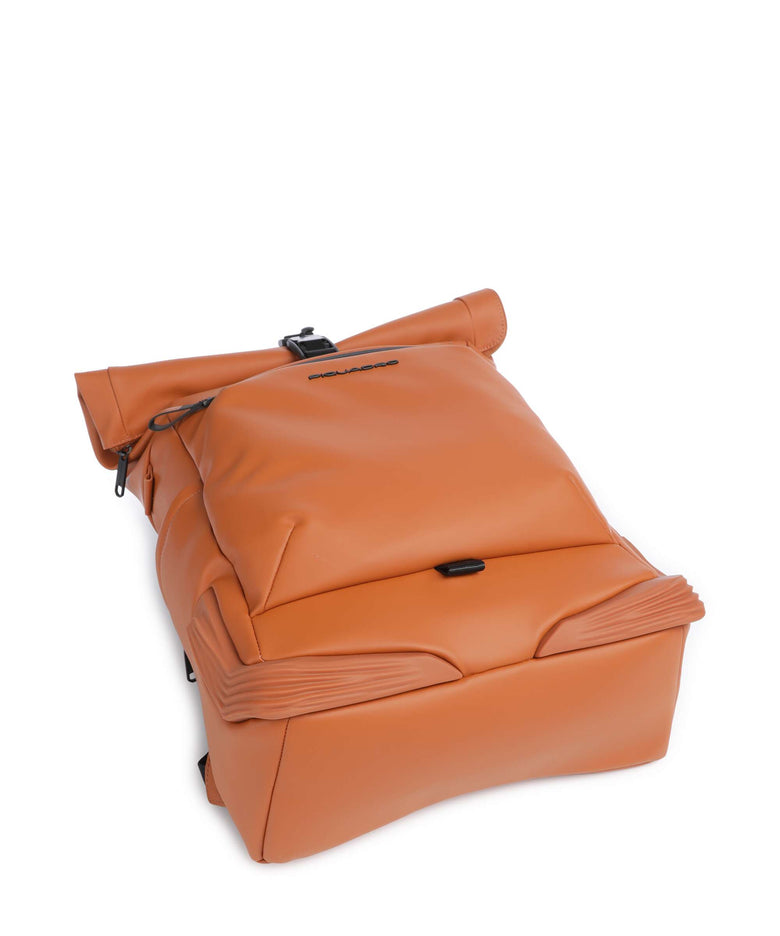 Piquadro Corner Special Rolltop backpack brique