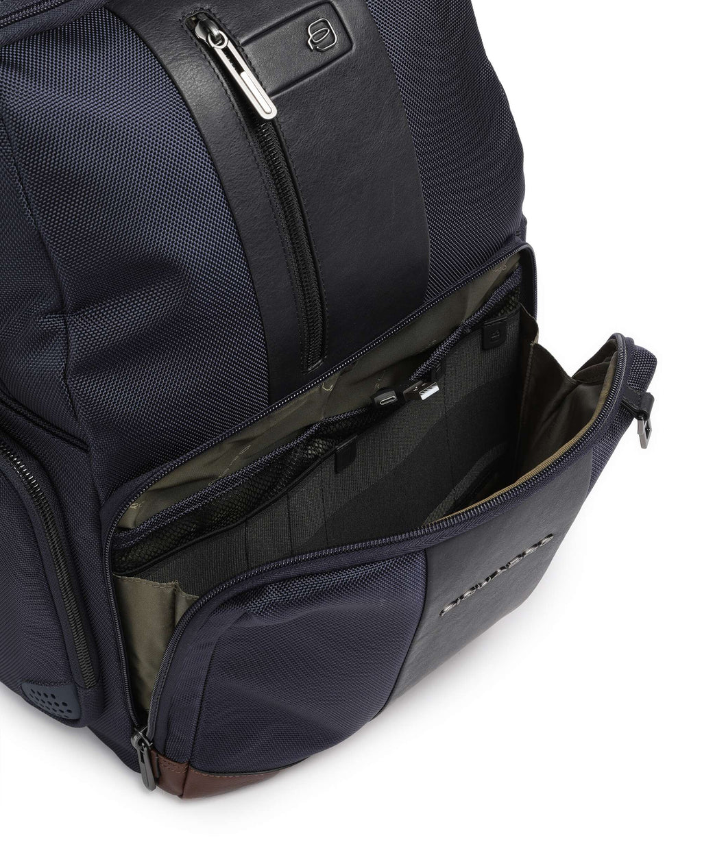 Piquadro Brief 2 Laptop backpack blue/cognac