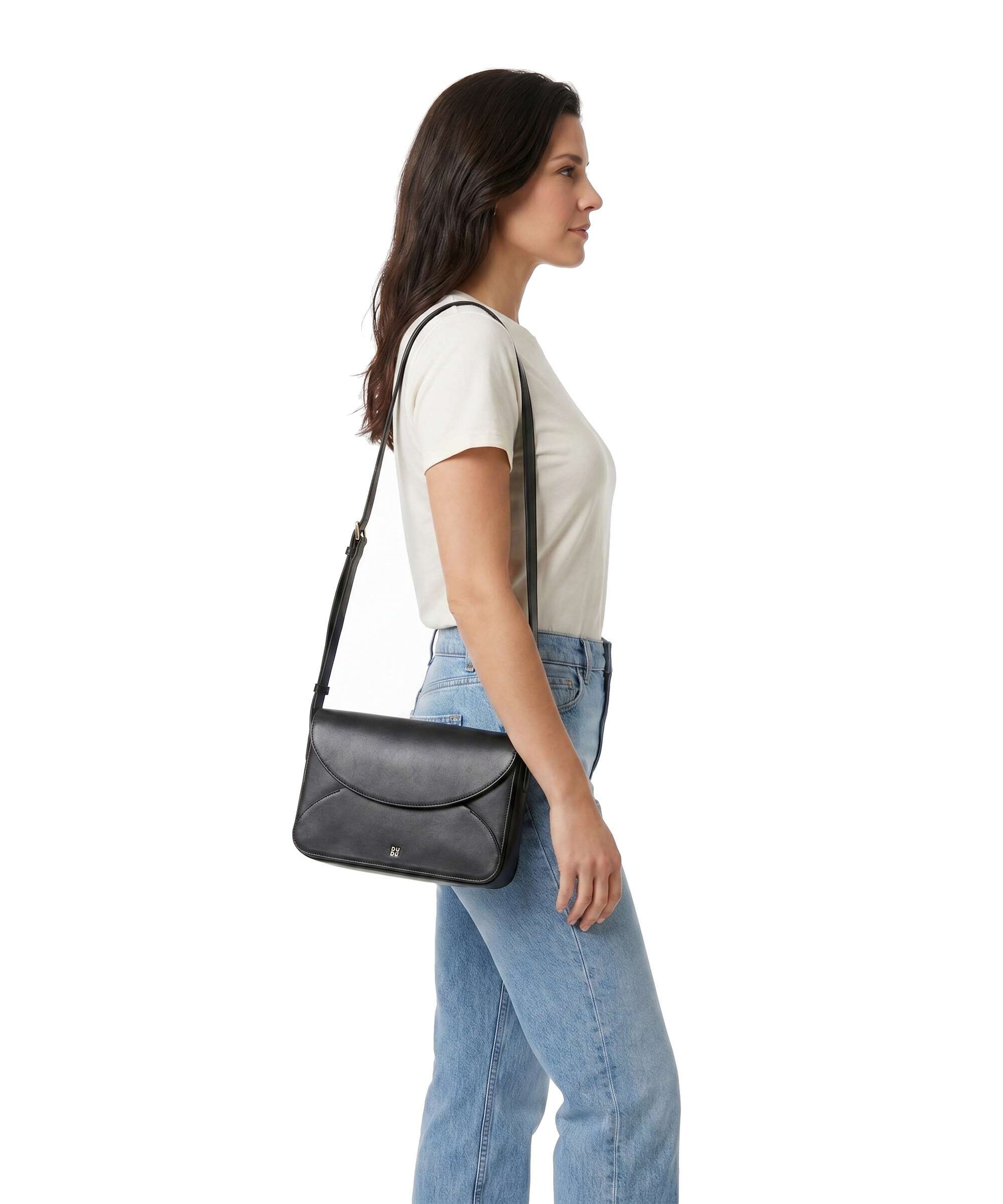 DuDu Bags Colorful Agnese Crossbody bag nero rosa