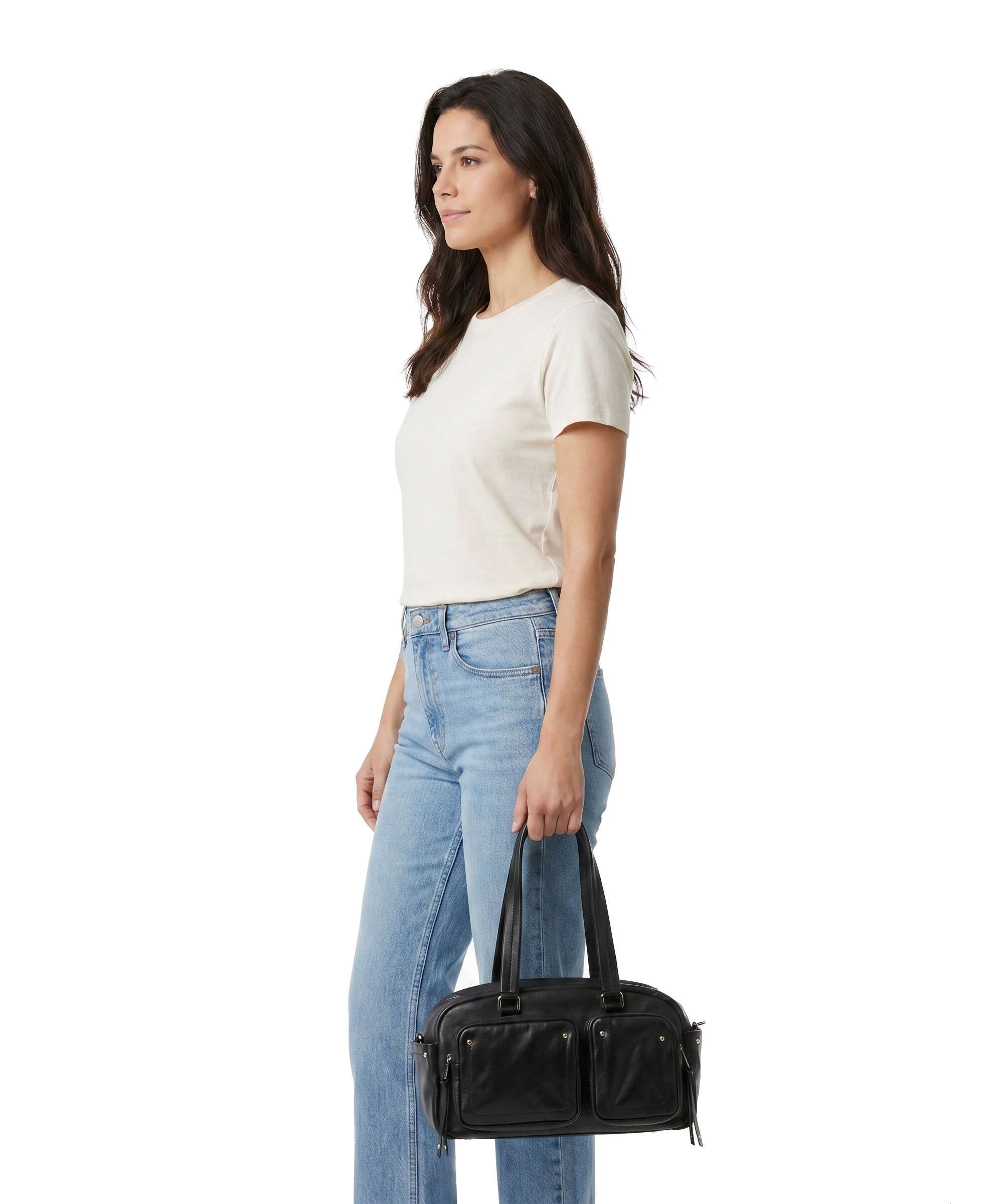 DuDu Bags Pocket Fanciful Shoulder bag nero