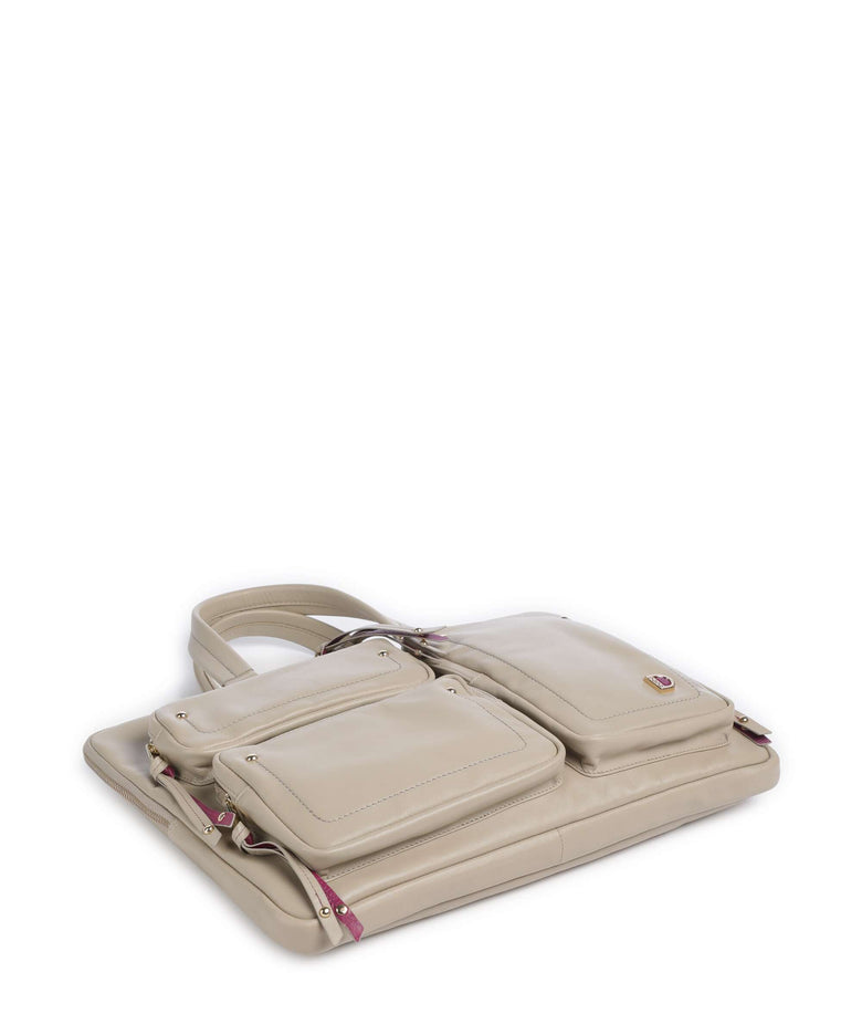 DuDu Bags Pocket Dots Laptop bag sand grey