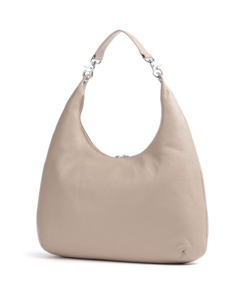 Mandarina Duck Mellow Leather Hobo bag warm taupe