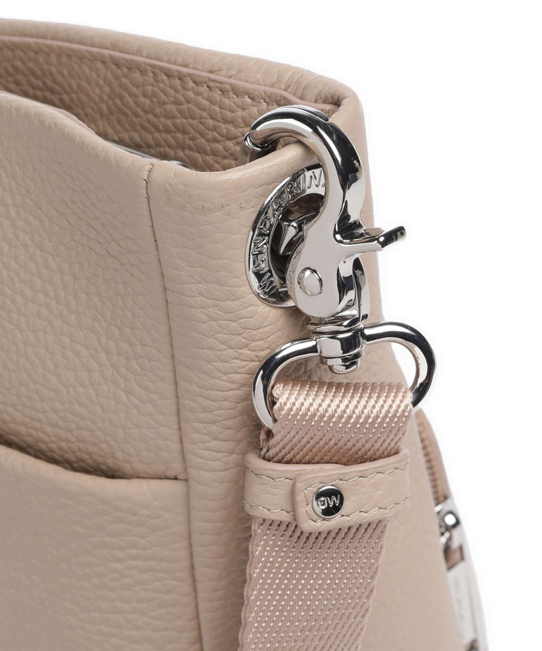 Mandarina Duck Mellow Leather Crossbody bag warm taupe