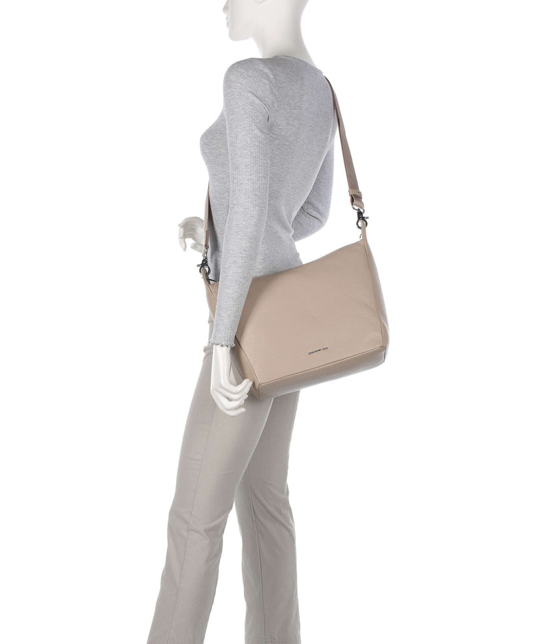 Mandarina Duck Mellow Leather Crossbody bag warm taupe