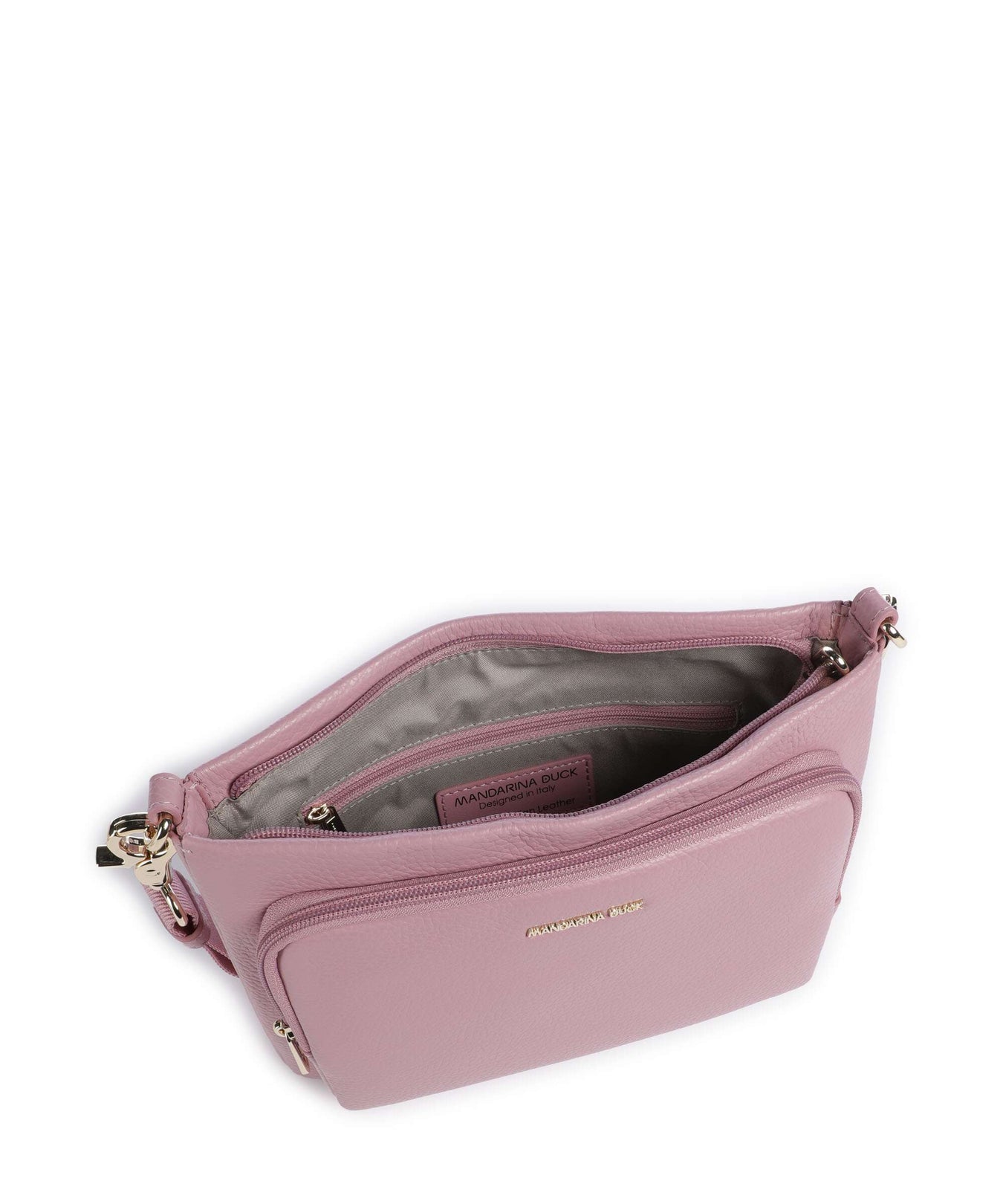 Mandarina Duck Mellow Leather Crossbody bag lilac rose
