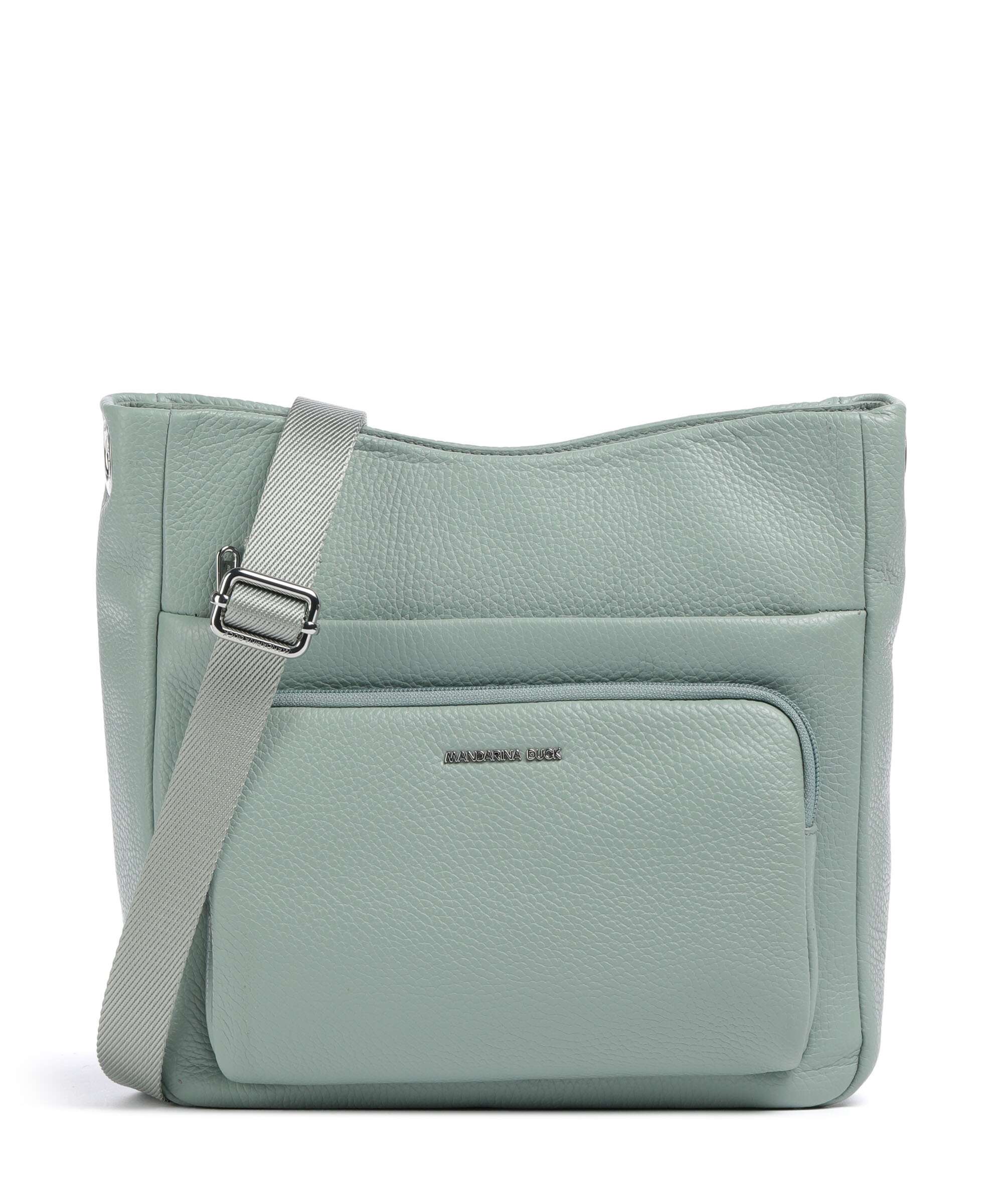 Mandarina Duck Mellow Leather Crossbody bag iceberg green