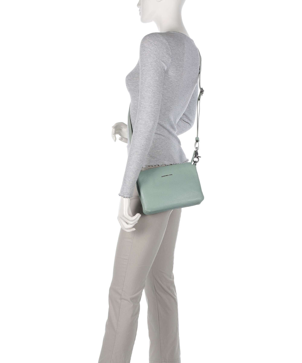 Mandarina Duck Mellow Leather Crossbody bag iceberg green