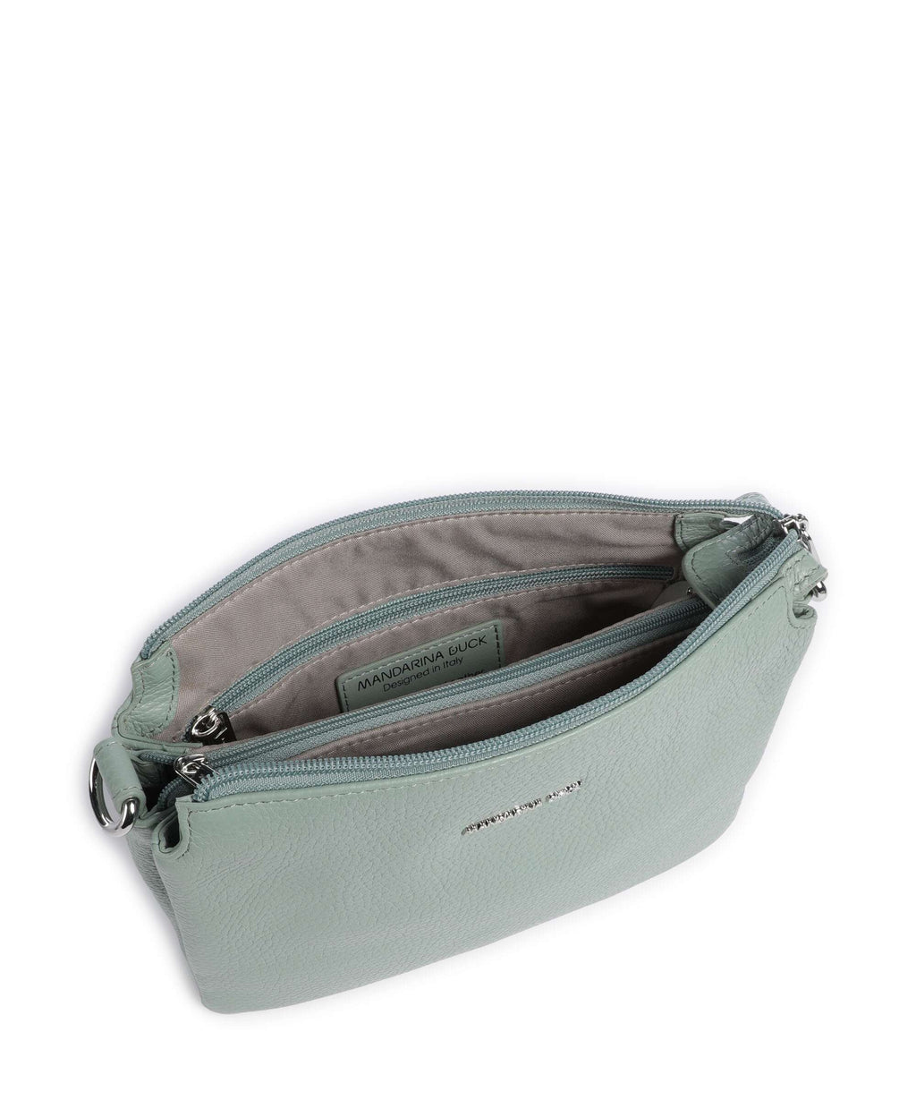 Mandarina Duck Mellow Leather Crossbody bag iceberg green
